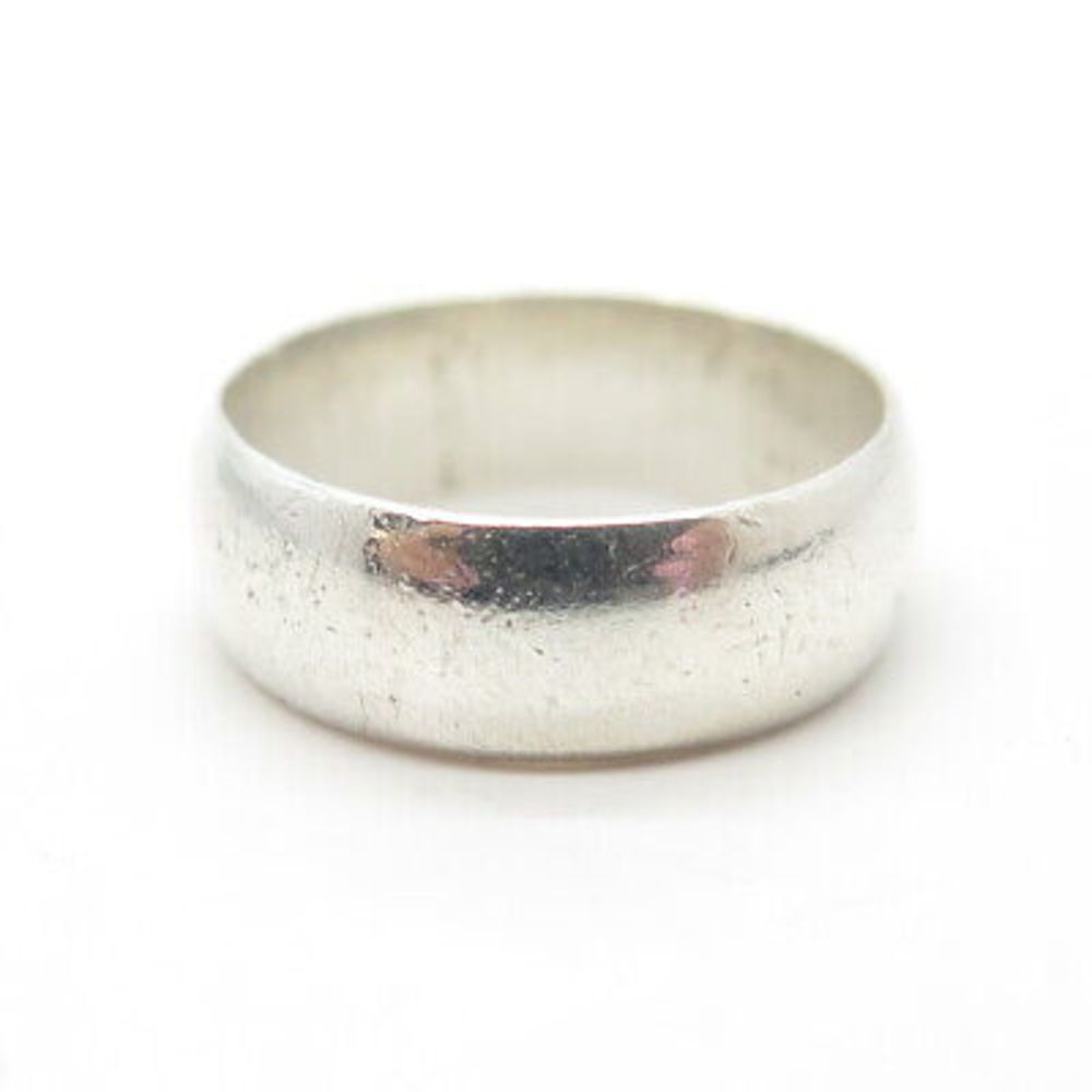 925 Sterling Silver Vintage Classic Band Ring Size 6 - Picture 6 of 8